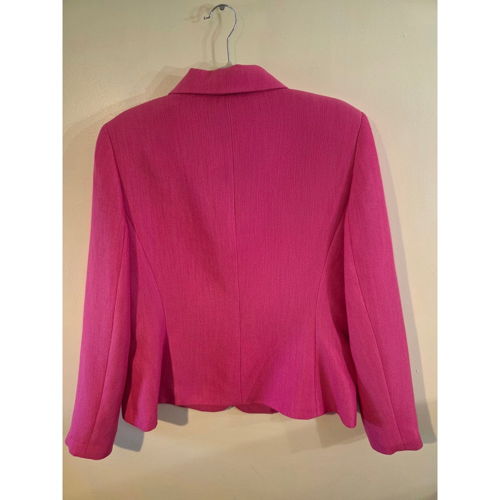 Black Label by Evan-Picone Hot Pink Three Button Blazer Jacket Size 12 - Picture 6 of 8
